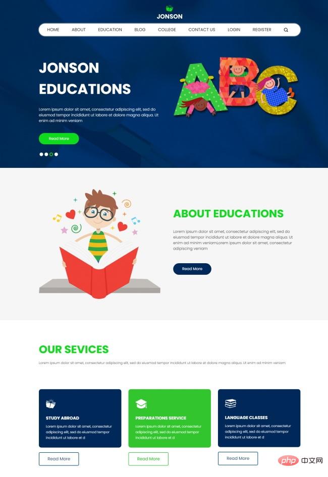 外语教育服务机构网站模板