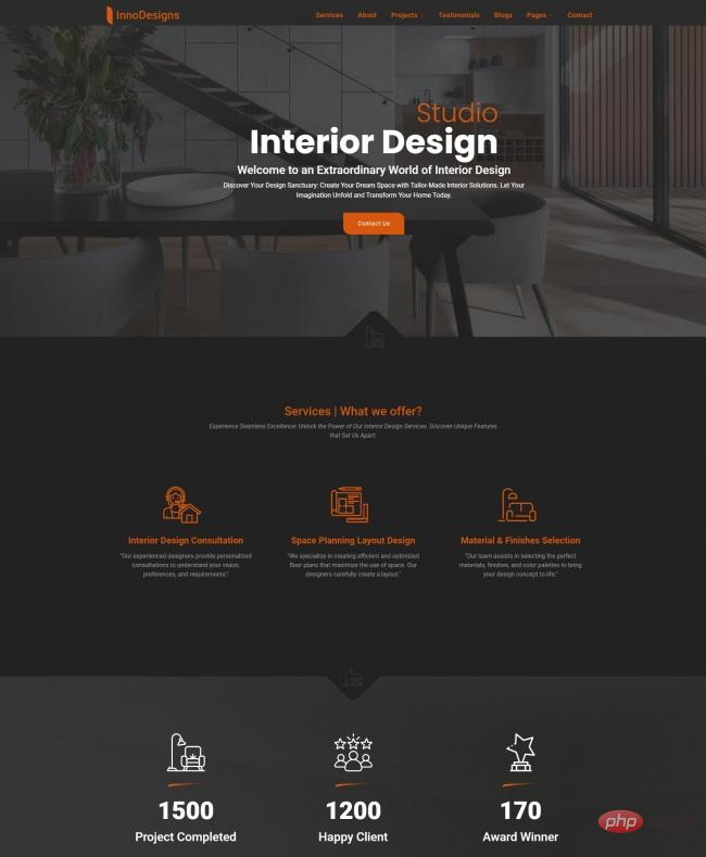 HTML5室内设计公司企业网站模板
