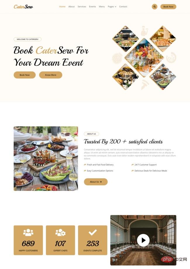 HTML5餐饮服务公司网站模板