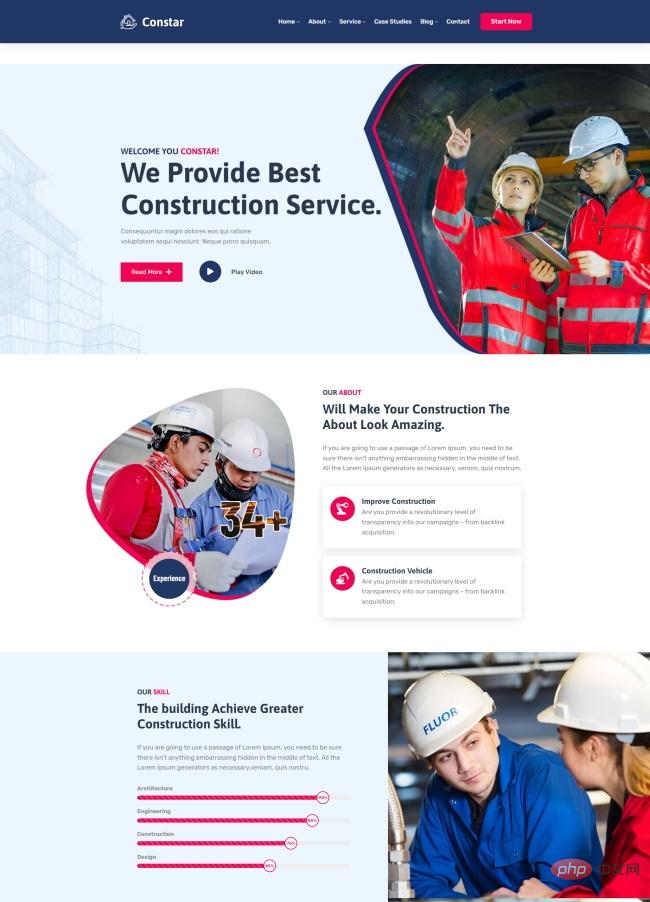 建筑项目服务行业公司网站模板