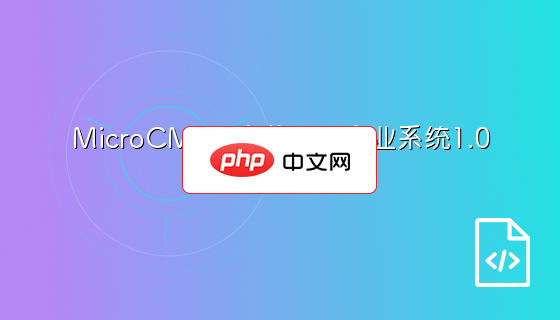 MicroCMS单文件开源企业系统1.0