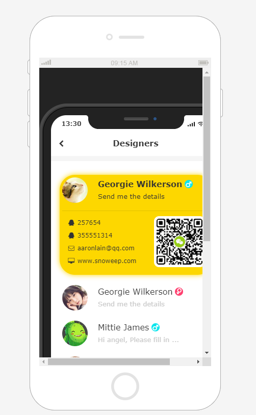 Interface iPhoneX dessinée en utilisant CSS