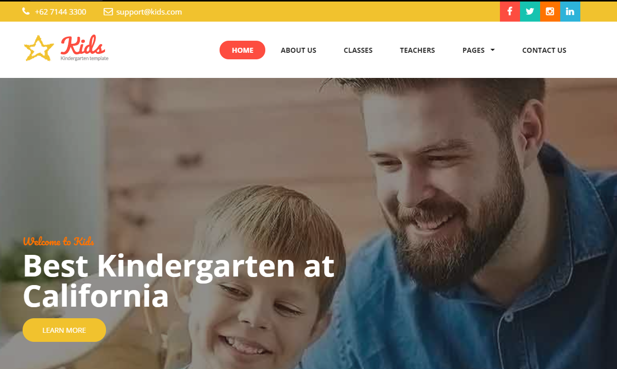 Bootstrap儿童教育类网站响应式模板