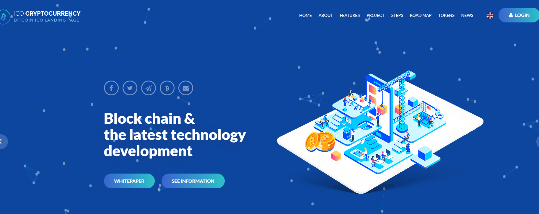 Blockchain technology website template