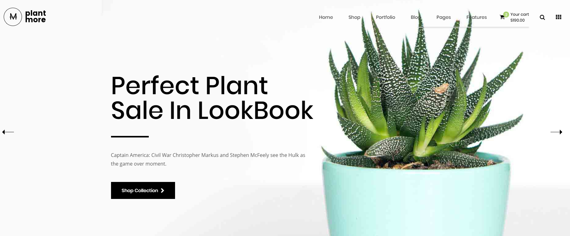 Modèle de centre commercial de bonsaï de plante verte Bootstrap