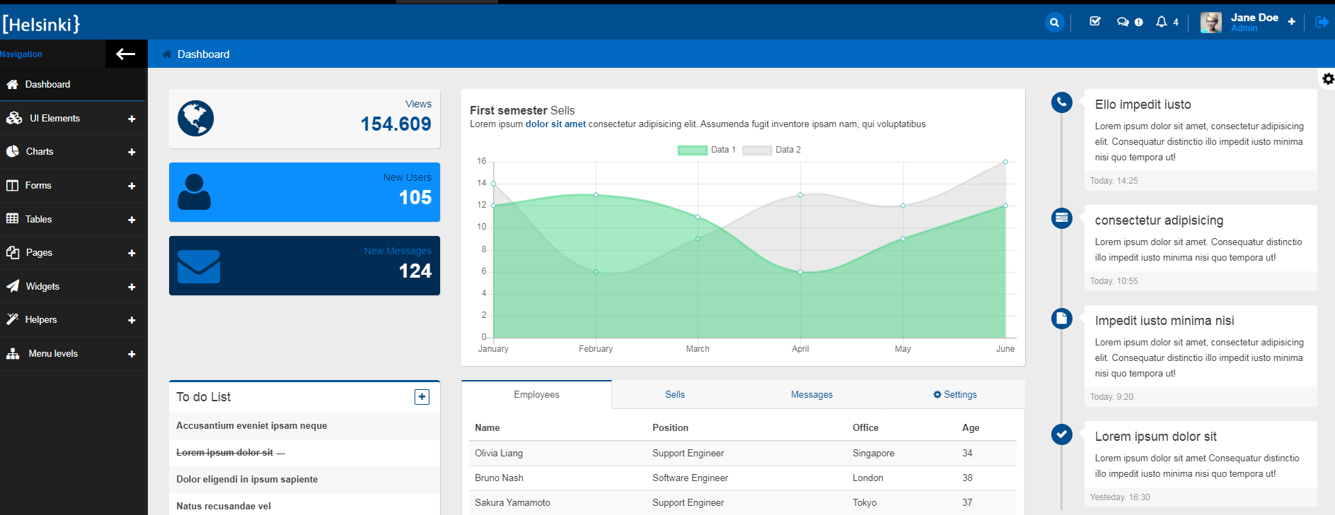 Templat HTML5 Bootstrap Helsinki mewah