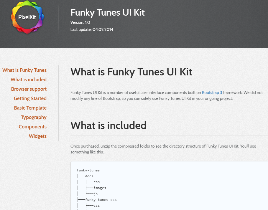 Rangka kerja UI Kit UI Funky Tunes