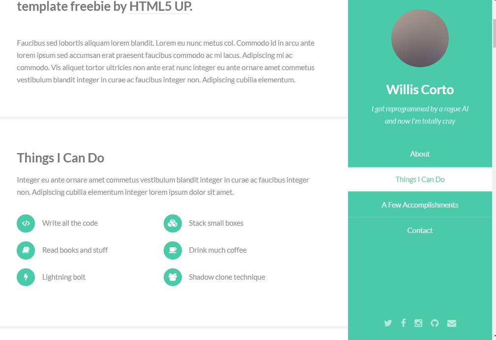 Responsive HTML5-Vorlage