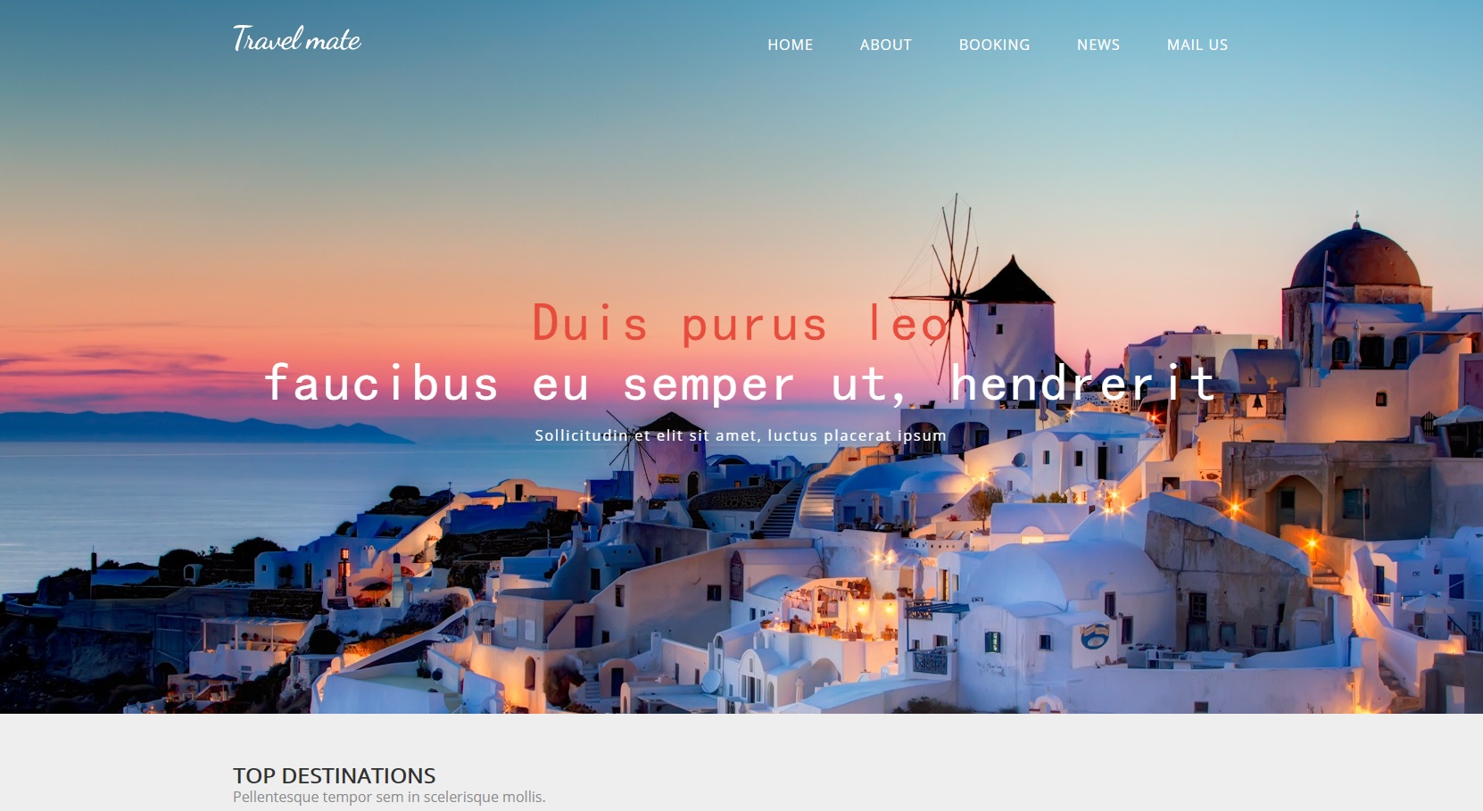Bootstrap响应式旅游行业网站模板-Travel