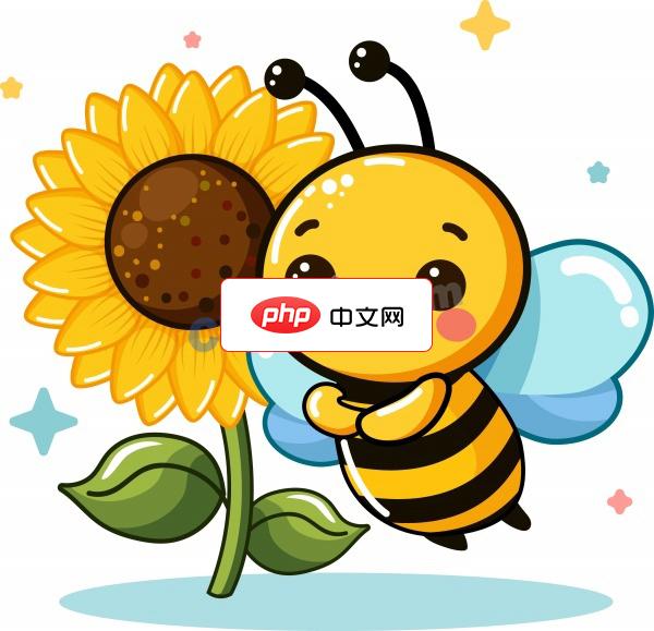 卡通风格蜜蜂与向日葵矢量图