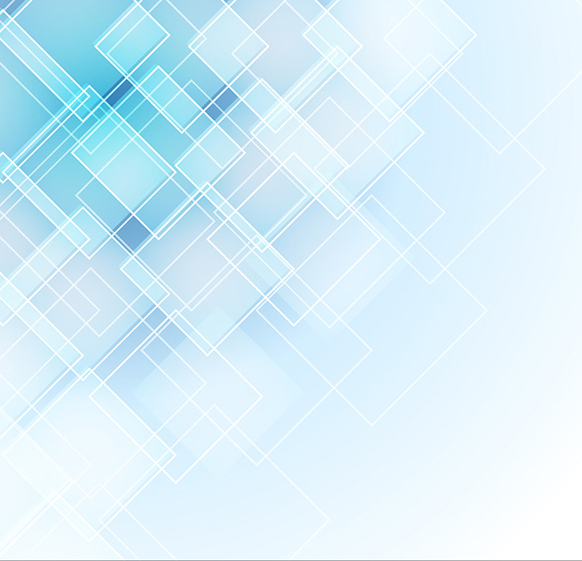 Blue gradient squares cascading background vector material