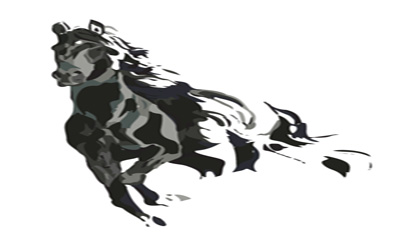 Ink horse vector material