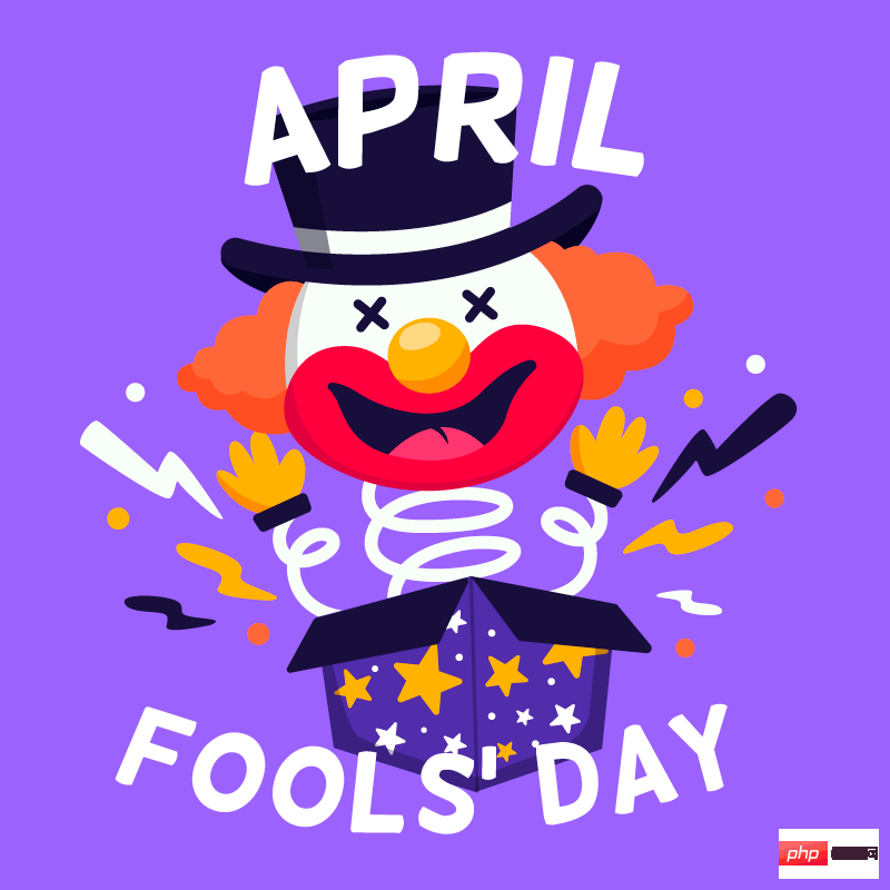 Sausage mouth clown popping out of the box April Fools' Day vector Material(AI/EPS)