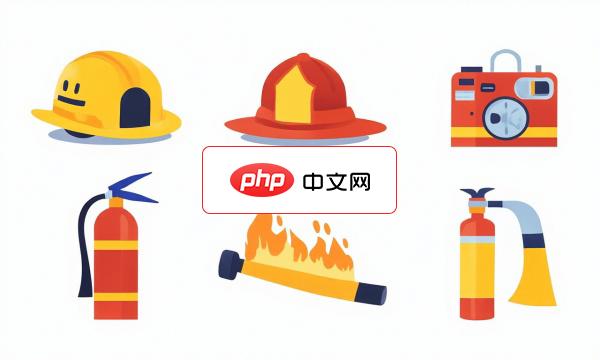 消防装备用具矢量插图合集