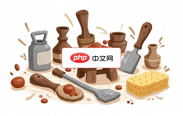 手作陶艺制作工具矢量素材