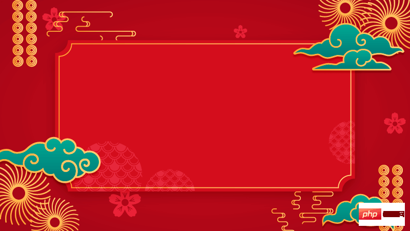 红色喜庆的春节背景矢量素材(EPS)