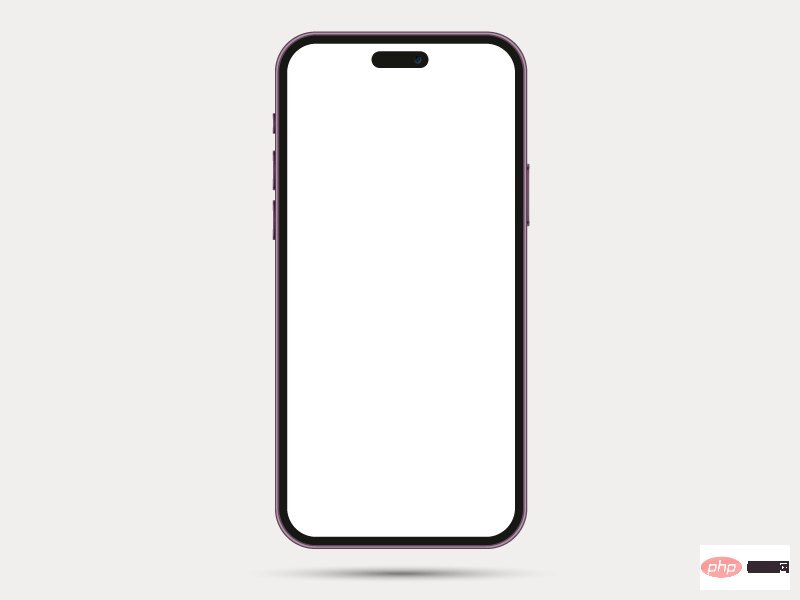 逼真的暗紫色 iPhone 14 Pro Max 模型矢量素材(EPS)