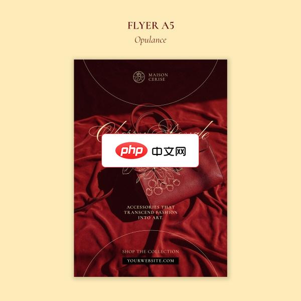 奢侈品女士箱包A5传单设计下载
