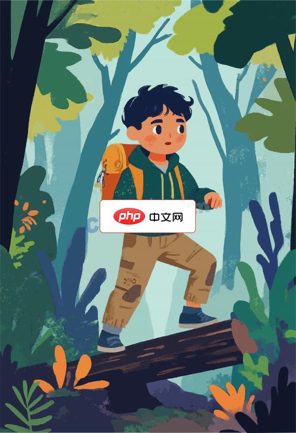 夏令营男孩户外冒险矢量背景