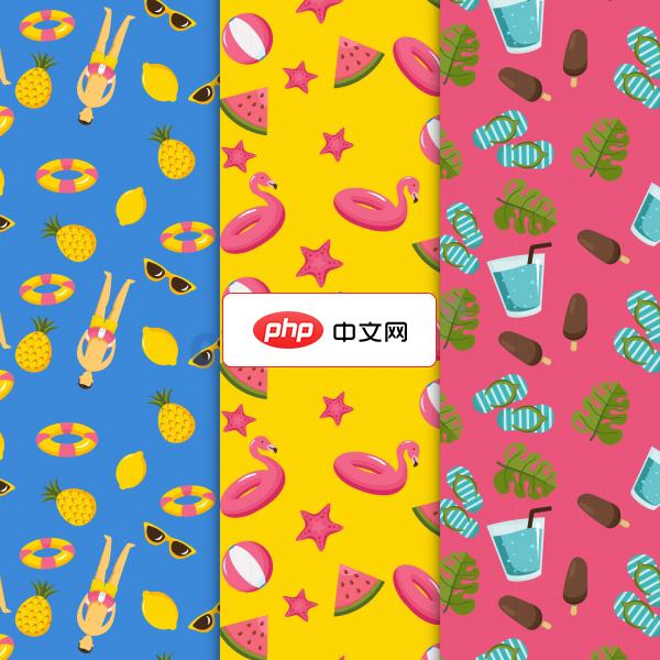 夏季元素系列图案矢量素材