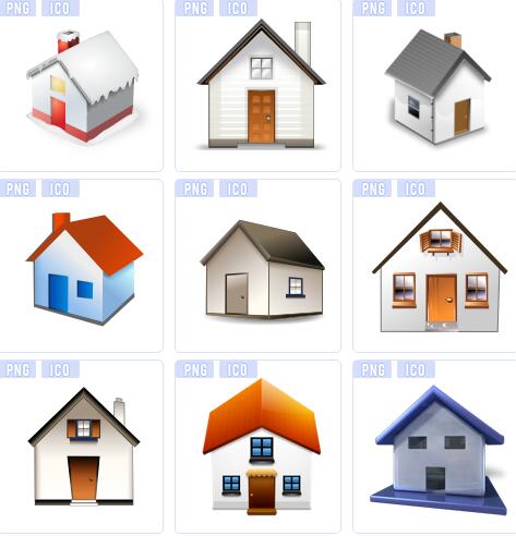 21种小房子图标素材