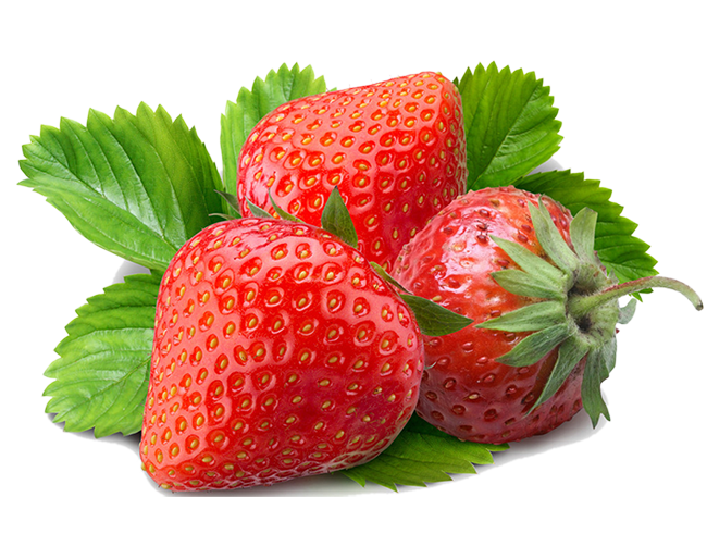 红色新鲜草莓陈列PNG素材