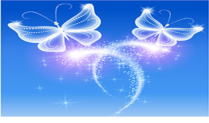 Fantasy butterfly with shining background vector material