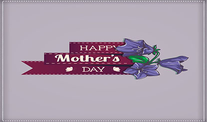 Vector mother's day english orchid border
