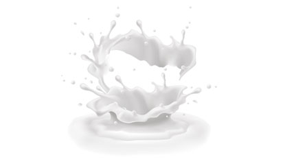飞溅的牛奶矢量图