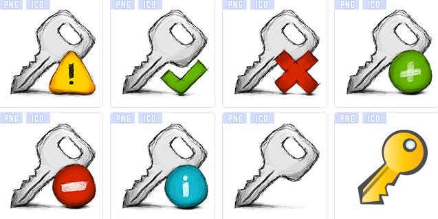 Hand drawn key icon