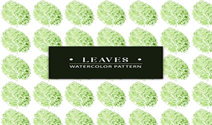 Watercolor painted oval green leaves seamless background vector