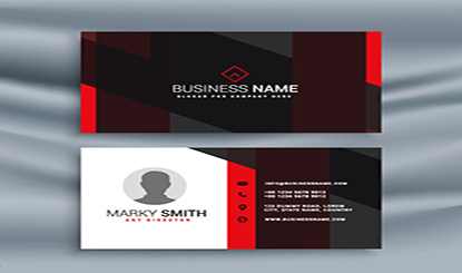 Corporate simple business card design vector illustration