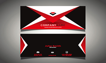 Black and red vector business card design