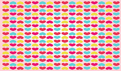 Colorful little hearts seamless background vector material