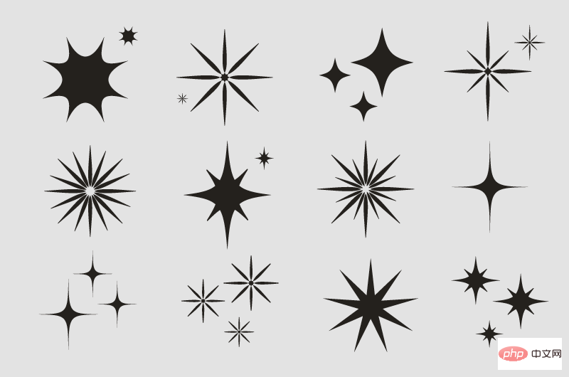 12个简单的星星矢量素材(AI/EPS)