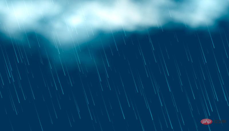 厚厚的云层和绵绵的细雨矢量素材(EPS)