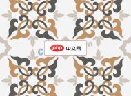 優(yōu)雅對(duì)稱重復(fù)瓷磚圖案矢量模板