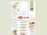 婚礼手捧花设计宣传折页PSD素材下载