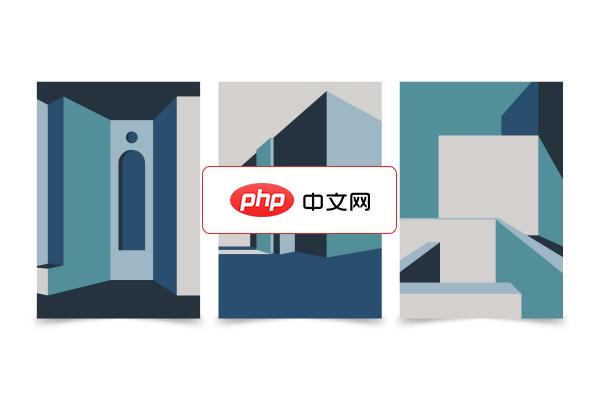 创意抽象极简建筑封面矢量模板