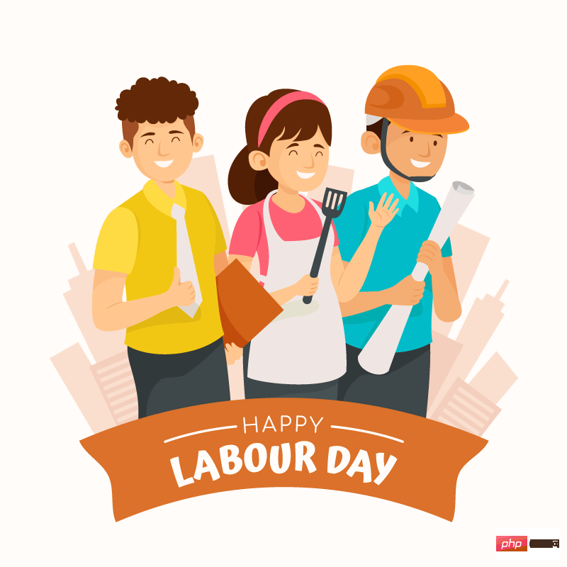 People from three different professions design Labor Day vector material (AI+EPS)