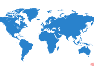 蓝色的世界地图矢量素材(EPS+PNG)