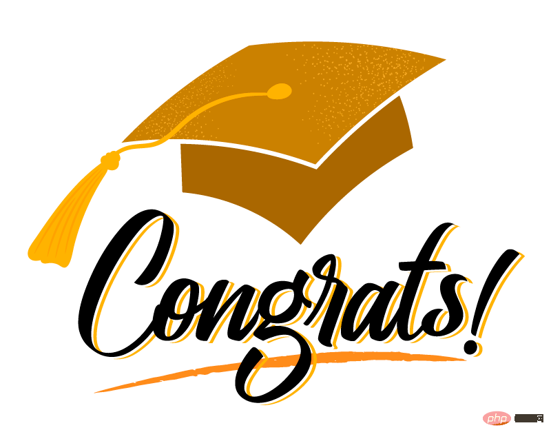 Matériau vectoriel de chapeau de graduation doré (EPS+PNG)