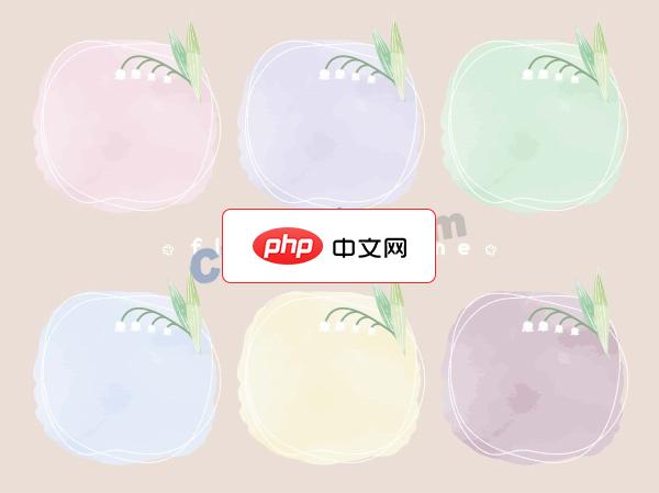 水彩风格铃兰边框矢量模板