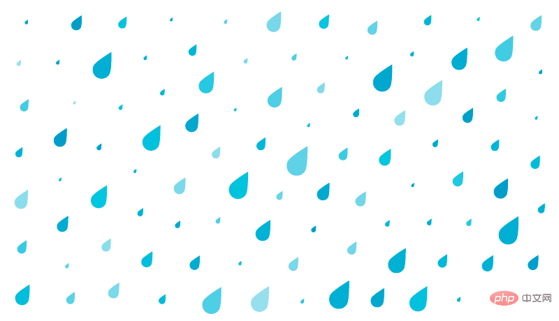 蓝色的雨滴背景矢量素材(EPS)