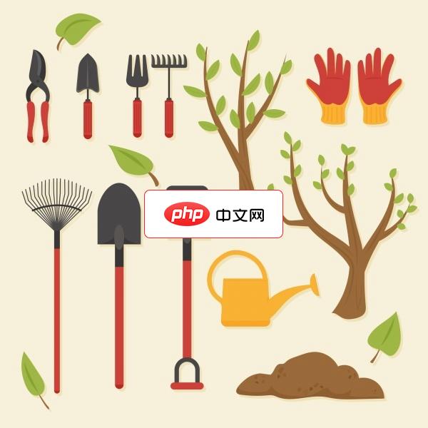 植树节工具用具合集矢量素材