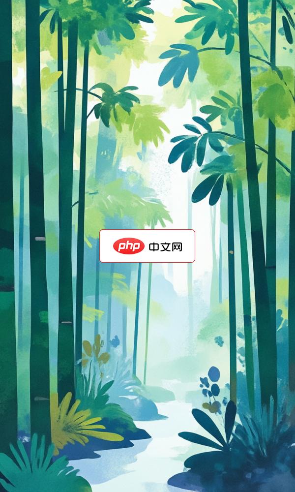 静谧竹林水彩插画矢量背景