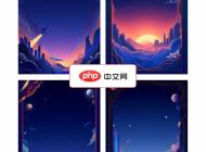 未来科幻背景合集矢量模板