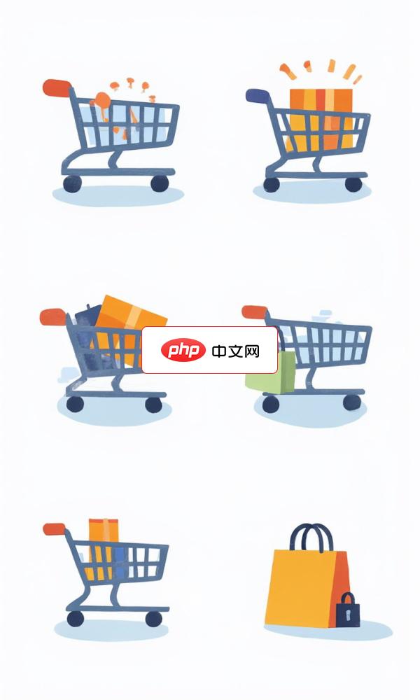 电子商务购物车合集矢量素材
