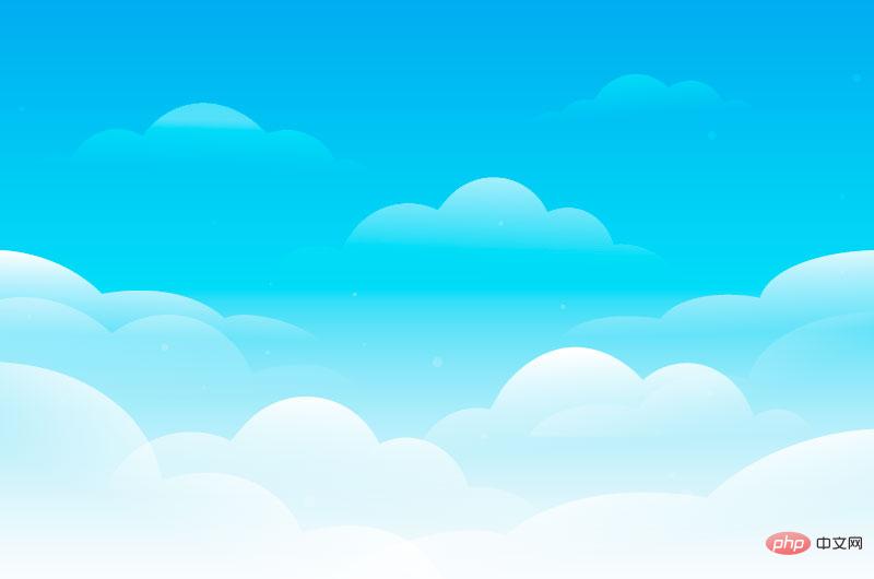 简单的蓝天白云背景矢量素材(AI+EPS)