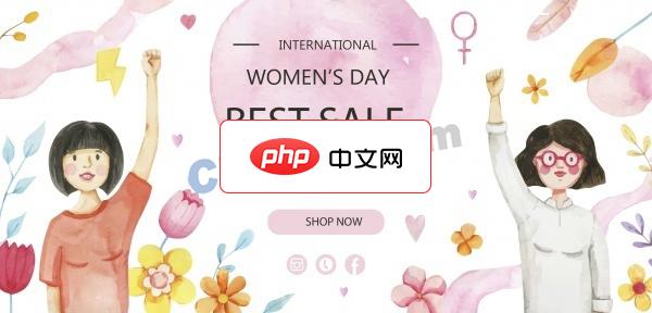 水彩风妇女节销售横幅矢量模板